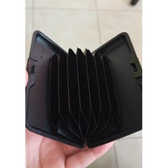 New Credit Card Holder, Mini Aluminum Card Wallet RFID Blocking Slim Metal Hard - Picture 2 of 2